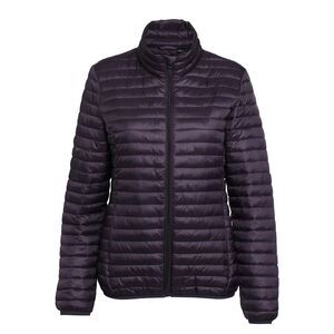 2786 Womens/Ladies Tribe  Fineline Padded Jacket / Aubergine